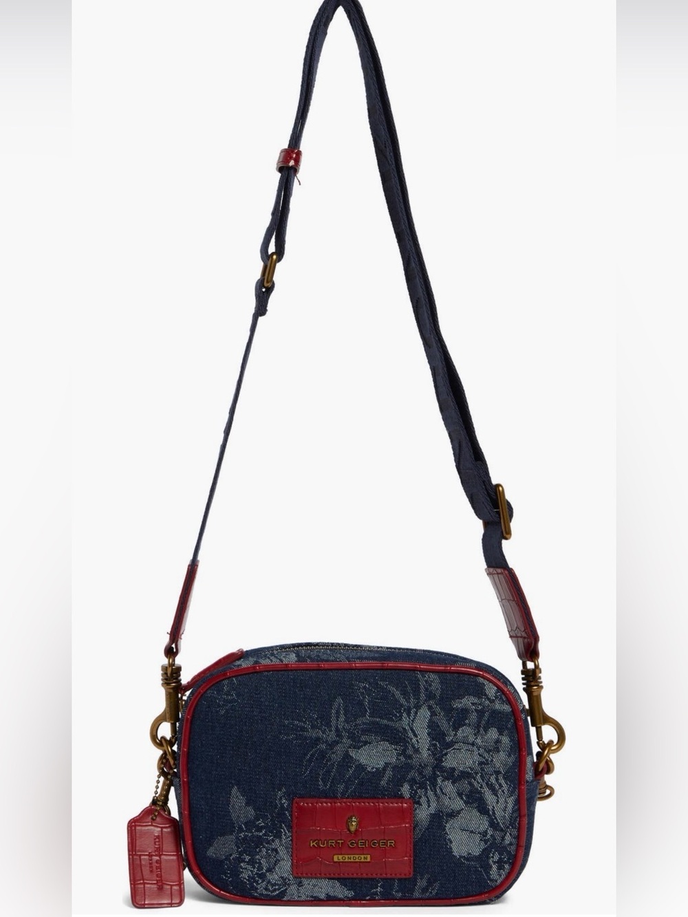 Kurt Geiger NWT London Chiswick Camera Denim Crossbody Bag